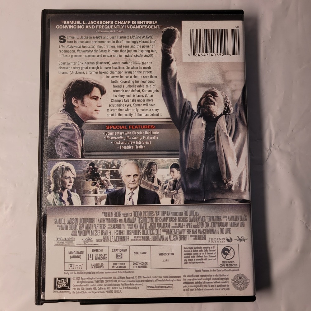 20th Century Fox Resurrecting The Champ DVD Samuel L Jackson Josh Hartnett Drama - Picture 2 of 3
